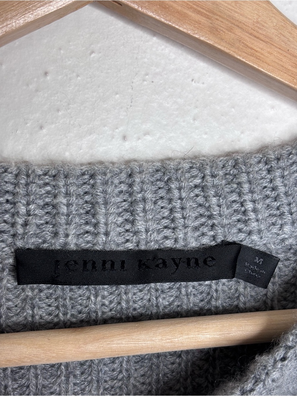 Jenni Kayne 100% Cashmere Fisherman Crewneck Sweater Size M EUC - Picture 9 of 10